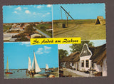 AK St. Andrä am Zicksee. Ort. Ziehbrunnen mit Schilfhütte, Strand, Barockgiebelhaus.