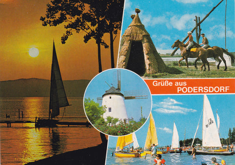 AK Grüße aus Podersdorf.