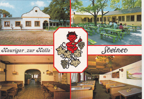 AK Podersdorf/See. Weingut Steiner Original Höllenwein.
