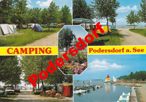 AK Podersdorf a. See. Camping.