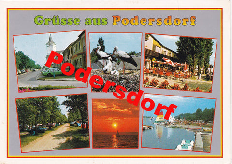 AK Grüsse aus Podersdorf.