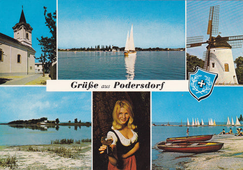 AK Grüße aus Podersdorf.