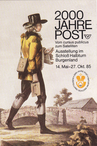 AK 200 Jahre Post. Ausstellung im Schloß Halbturn. 1985.