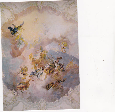AK Halbturn. Barockschloß. Deckengemälde Allegorie des Lichtes von Franz Anton Maulbertsch.