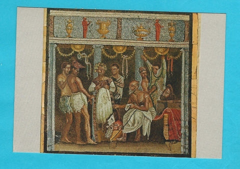 AK Museo Nazionale di Napoli. Allestimento di spettacolo scenico. Mosaico da Pompei.