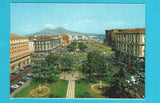AK Napoli. La Piazza del Municipio con la Stazione Marittima e sullo sfondo il Vesuvio.