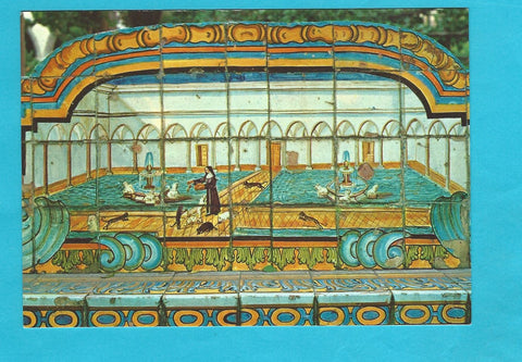 AK Napoli. Monastero di Santa Chiara. Il Chiostro maiolicato - Particolare.