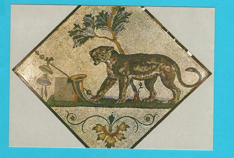 AK Museo Nazionale di Napoli. Pantera - Mosaico Pompei.