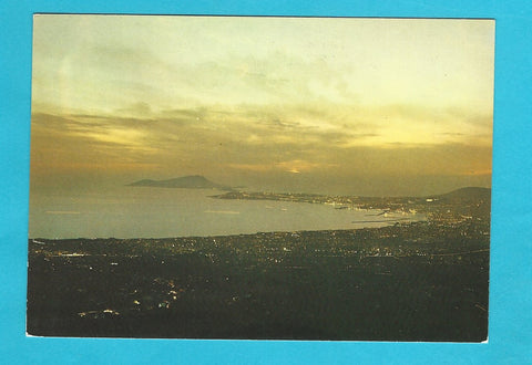 AK Napoli al tramonto vista dal Vesuvio.