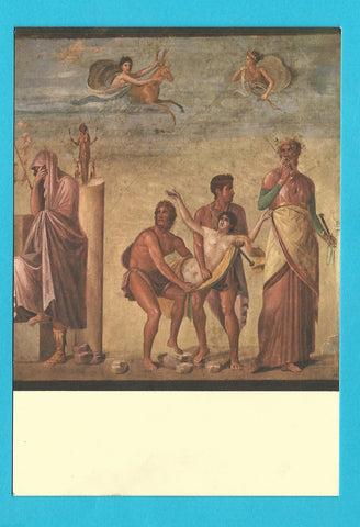 AK Napoli - Museo Nazionale. Il sacrificio di Ifigenia. (Pompei)