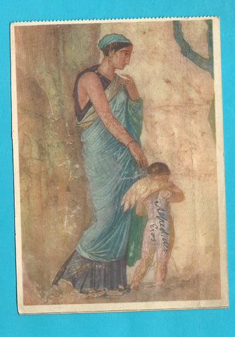 AK Neapel. Museo Nazionale. Der bestrafte Eros (Wandbild aus Pompeji)
