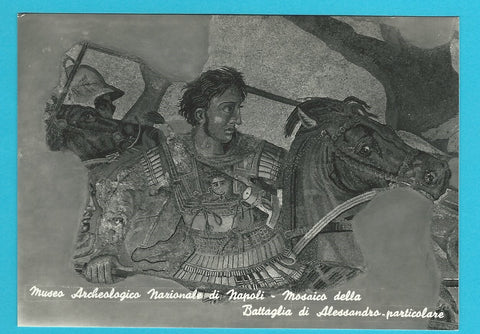 AK Museo Archeologico Nazionale di Napoli - Mosaico della Battaglia di Alessandro - Particolare.