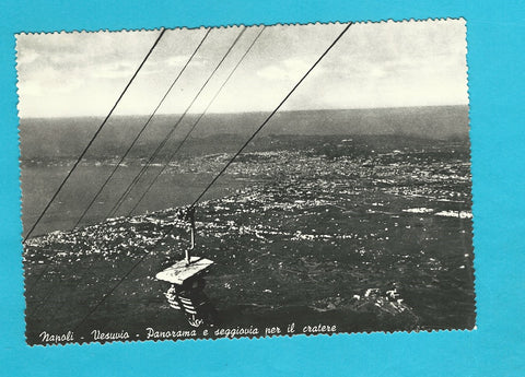 AK Napoli - Vesuvio - Panorama e seggiovia per il cratere.