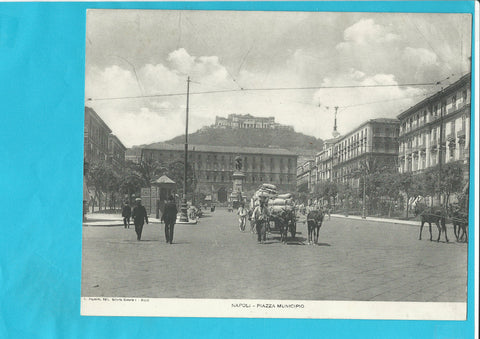 Napoli - Piazza Municipio. Format: 23,5 x 19 cm. Verlag: Ragozino.