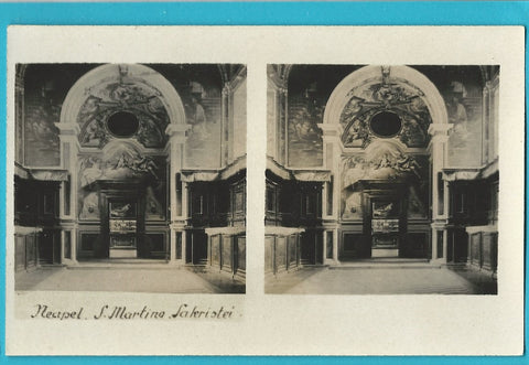 Stereo-Foto Neapel. S. Martino Sakristei.