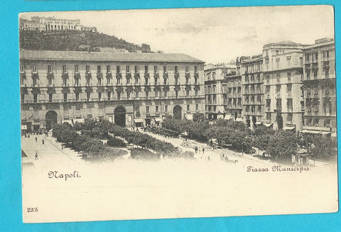 AK Napoli. Piazza Municipio. Gelaufen 1899.