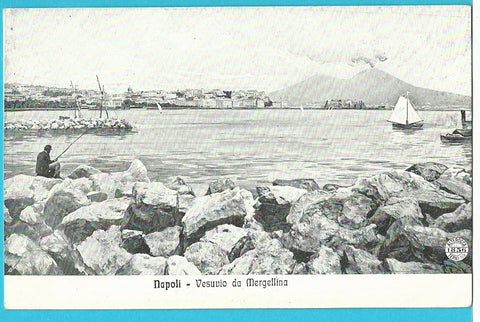 AK Napoli - Vesuvio da Mergellina.