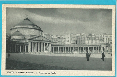 AK Napoli - Piazzale Plebiscito - S. Francesco da Paola.