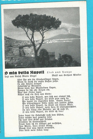AK O Mia bella Napoli. Lied und Tango. Musik von Gerhard Winkler.