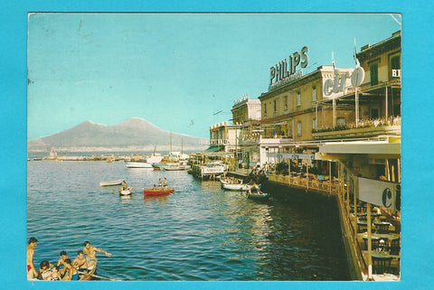 AK Napoli. Il Vesuvio da S. Lucia.