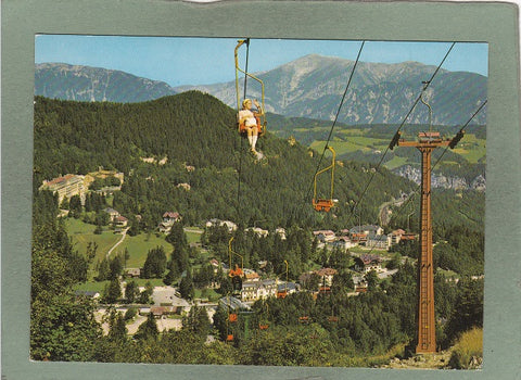 AK Sessellift auf den Hirschenkogel gegen Semmering mit Rax und Schneeberg.