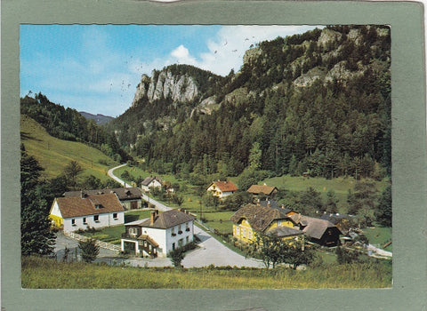 AK Semmering – Adlitzgraben gegen Polleroswand. A. Lillings Gasthaus Blunzenwirt.