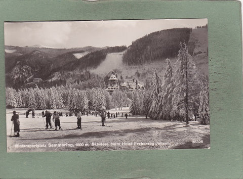 AK Wintersportplatz Semmering Skiwiese beim Erzherzog Johann. (1941)