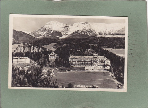 AK Semmering. Kurhaus gegen Rax. (1927)