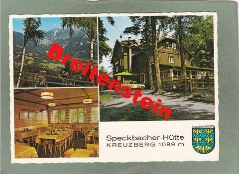 AK Breitenstein a. Semmering. Speckbacher-Hütte. Pächter: W. u. St. Schneider.