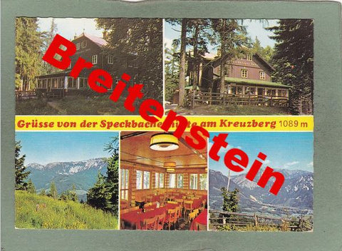 AK Grüße von der Speckbacherhütte am Kreuzberg. Breitenstein am Semmering.