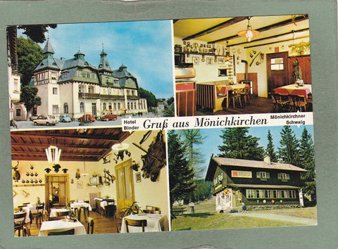 AK Gruß aus Mönichkirchen. Hotel Binder. Mönichkirchner Schwaig.