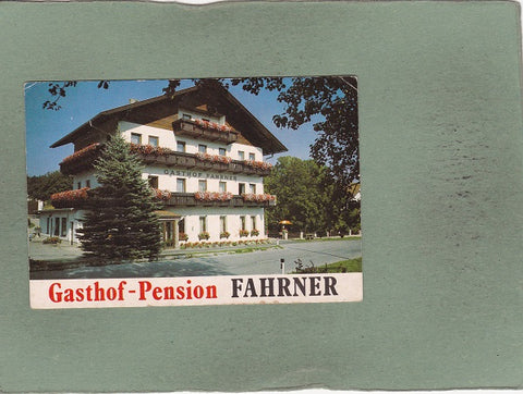Visitenkarte. Gasthaus Pension Fahrner. St.Corona 39, Unternberg, Aspang.