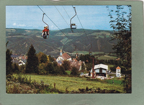 AK St. Corona am Wechsel. Sessellift auf den Kampstein. Talstation.