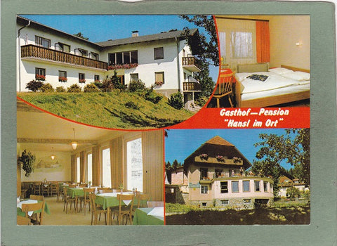 Werbe-AK Aspang. Inneraigen 32. Gasthof Pension Hansl im Ort