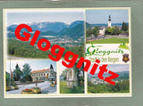 AK Gloggnitz. Stadt in den Bergen.