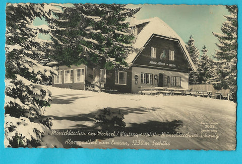 AK Mönichkirchen am Wechsel. Mönichkirchner Schwaig. Alpengasthof zum Enzian.