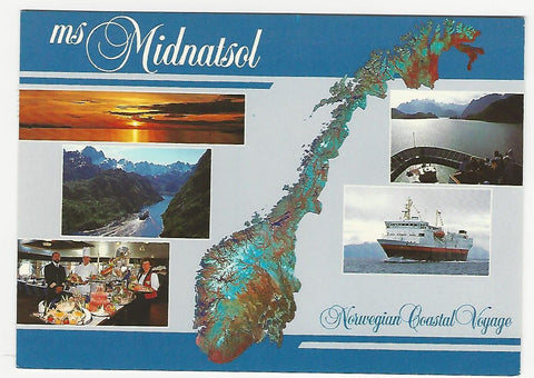 AK Hurtigruten m/s Midnatsol. Norwegian Coastal Voyage.