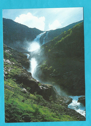 AK Trollstigen. Stigfoss bru over Stigfossen.