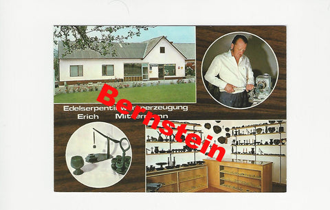 AK Bernstein. Dreihütten 29. Edelserpentinwarenerzeugung Erich Mittermann.