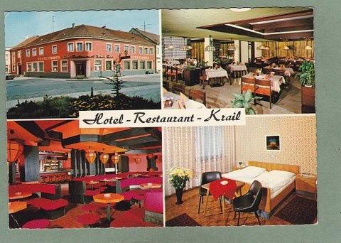 AK Oberpullendorf. Hotel-Restaurant Krail. Hauptstraße 29.