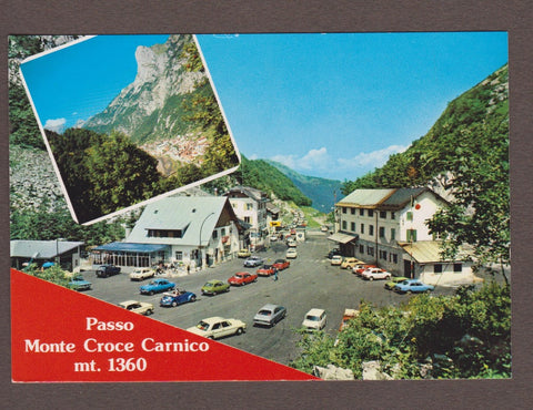 AK Passo Monte Croce Carnico - Plöckenpass. Confine Italia-Austria.