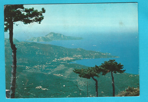 AK Monte Faito. Panorama con veduta della Penisola Sorrentina e dell'isola di Capri.