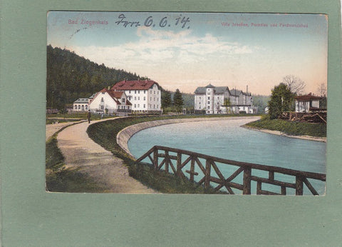 AK Bad Ziegenhals. Villa Josefine, Paradies und Ferdinandsbad.