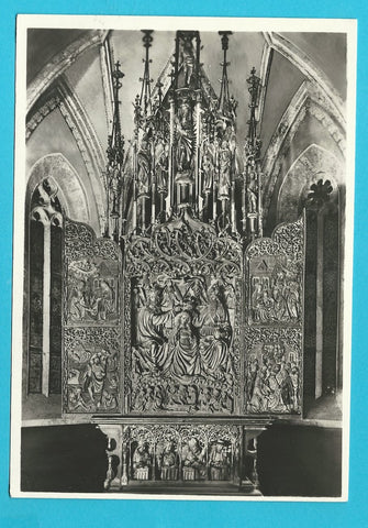 AK Santuario di S. Maria di Pontebba. Trittico monumentale in legno dorato, attribuito a Sigismondo Haller.
