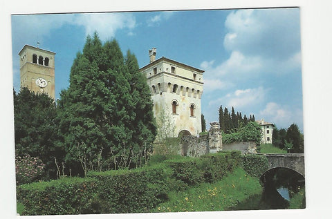 AK Sesto al Reghena. Abbazia Benedettina di Santa Maria in Sylvis. Torrione d'accesso e campanile.