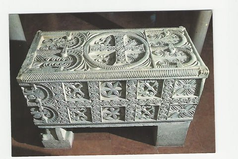 AK Sesto al Reghena. Abbazia Benedettina di Santa Maria in Sylvis. Cripta. Urna di S. Anastasia, Rilievo longobardo.