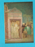AK Sesto al Reghena. Abbazia Benedettina di Santa Maria in Sylvis. Presbiterio Storie di S. Benedetto, Il Santo accoglie i poveri, Giottesco.