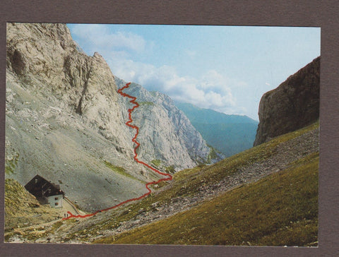 AK Passo Volaia. Alpi Carniche con sentiero Spinotti.