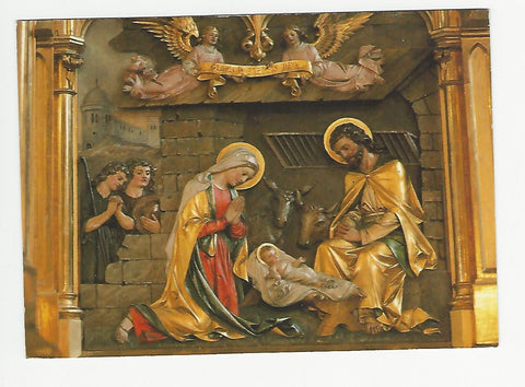 AK Geburt Christi aus dem neugotischen Altar der Pfarr- und Wallfahrtskirche Maria Trost in Fernitz bei Graz.