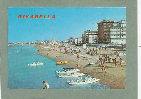 AK Rivabella di Rimini. Alberghi e spiaggia visti dal mare.